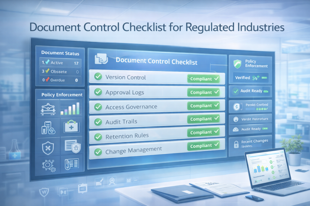 Document Control Checklist for Regulated Industries | EDMSNext