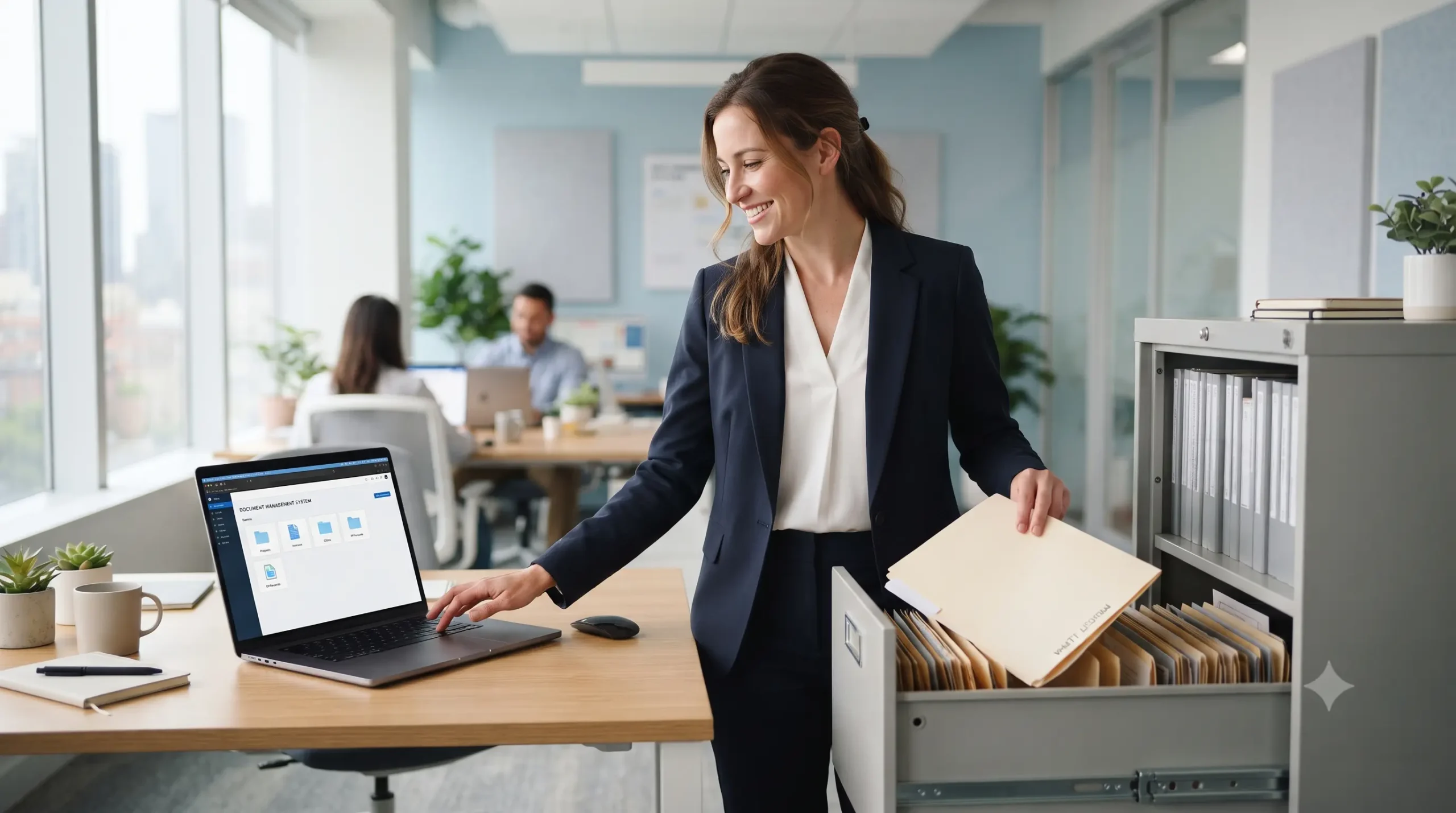 woman-filing-cabinet-document-management